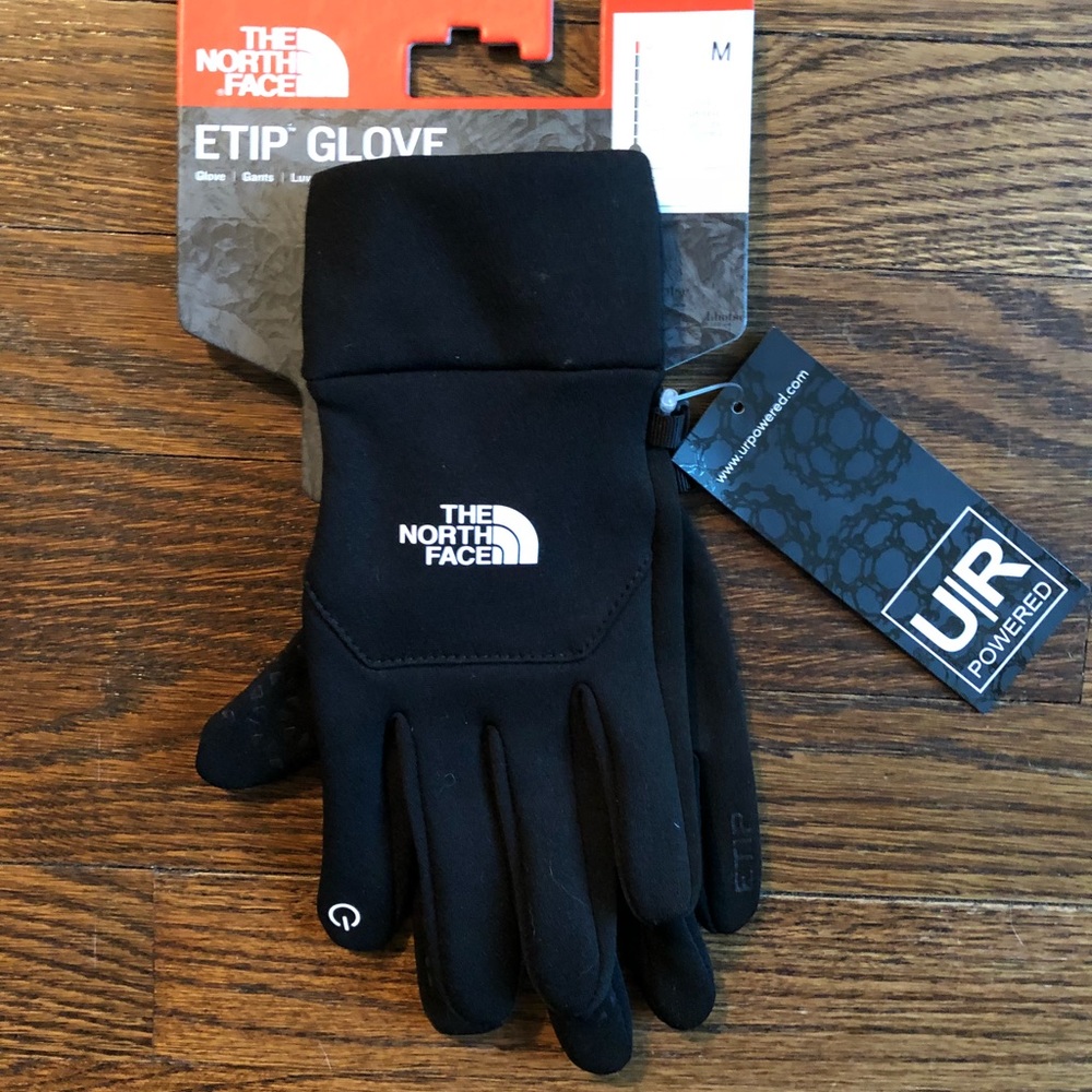 North Face Black ETip Gloves - M